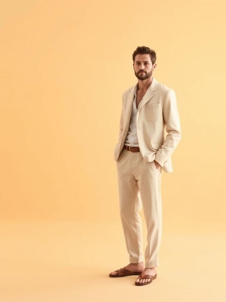 Light linen summer suit