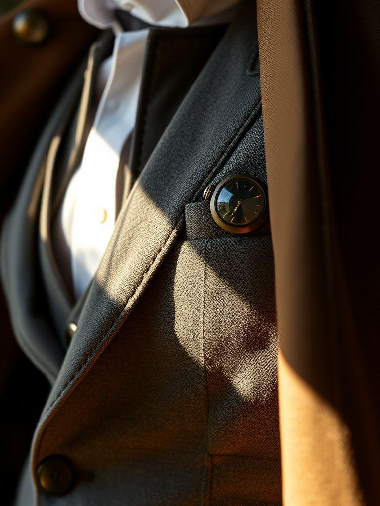 Hand-finished waistcoat detail